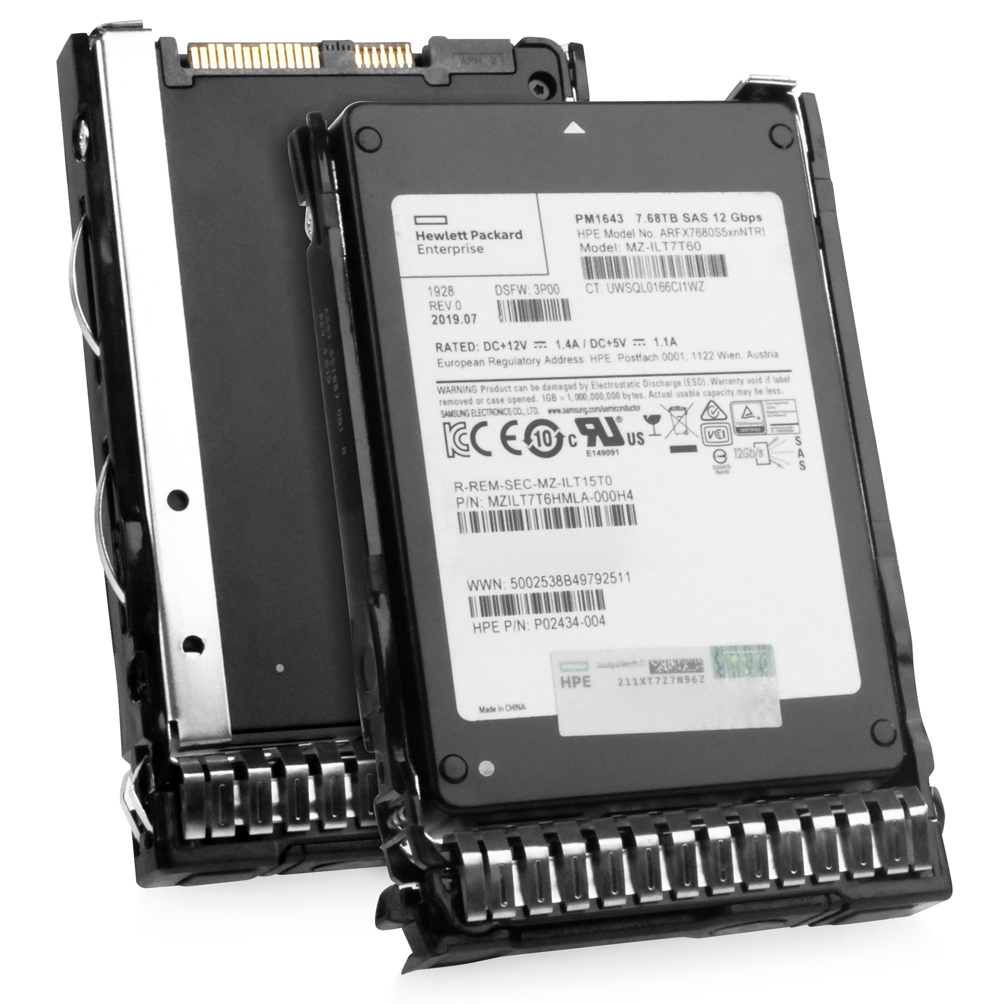 HP Generation 8 P19909-X21 7.68TB 1 DWPD SAS 12Gb/s 3D TLC 2.5in Refurbished SSD