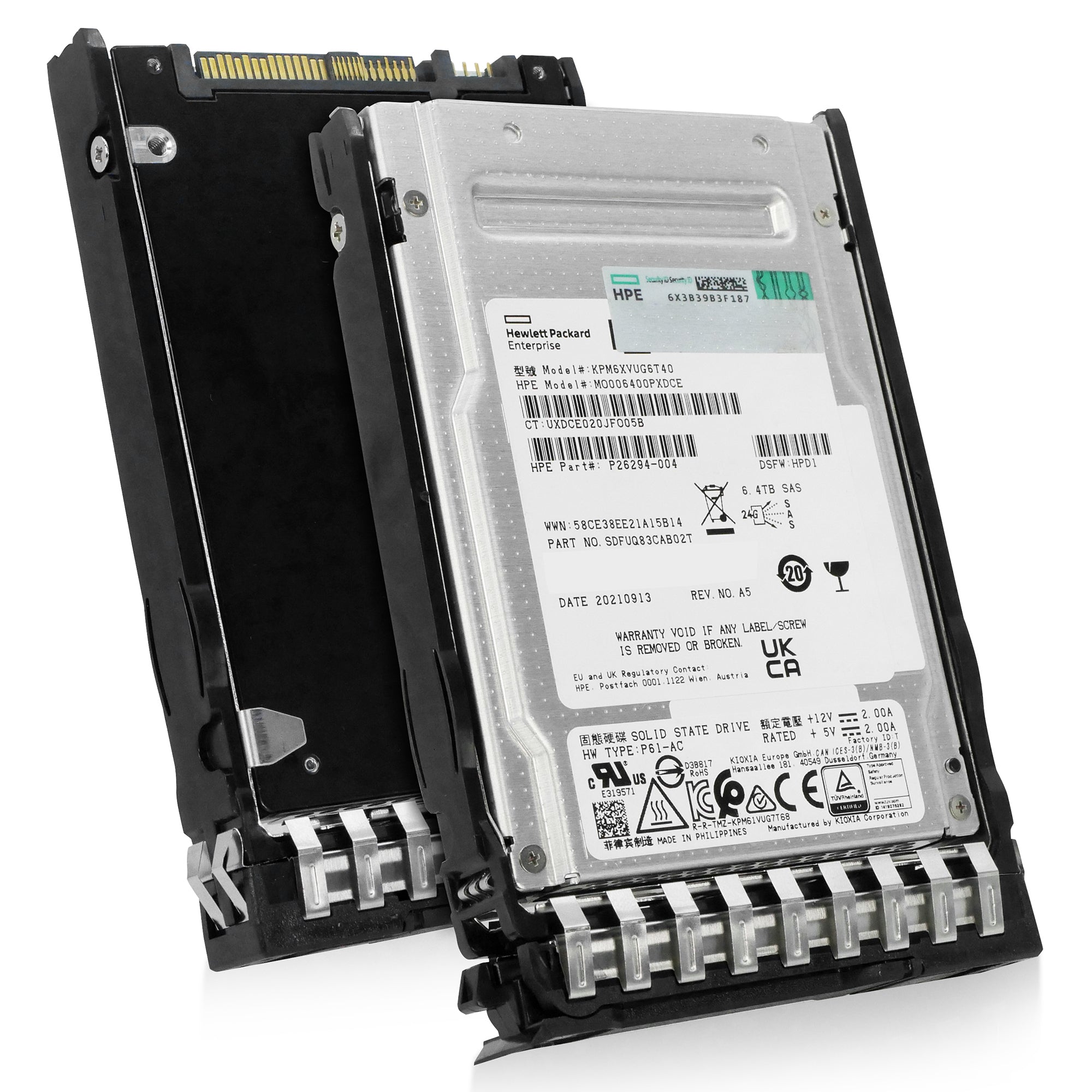 HP Generation 11 MO006400PXDCE P26294-004 6.4TB 3 DWPD SAS-4 24Gb/s 3D TLC 2.5in Refurbished SSD