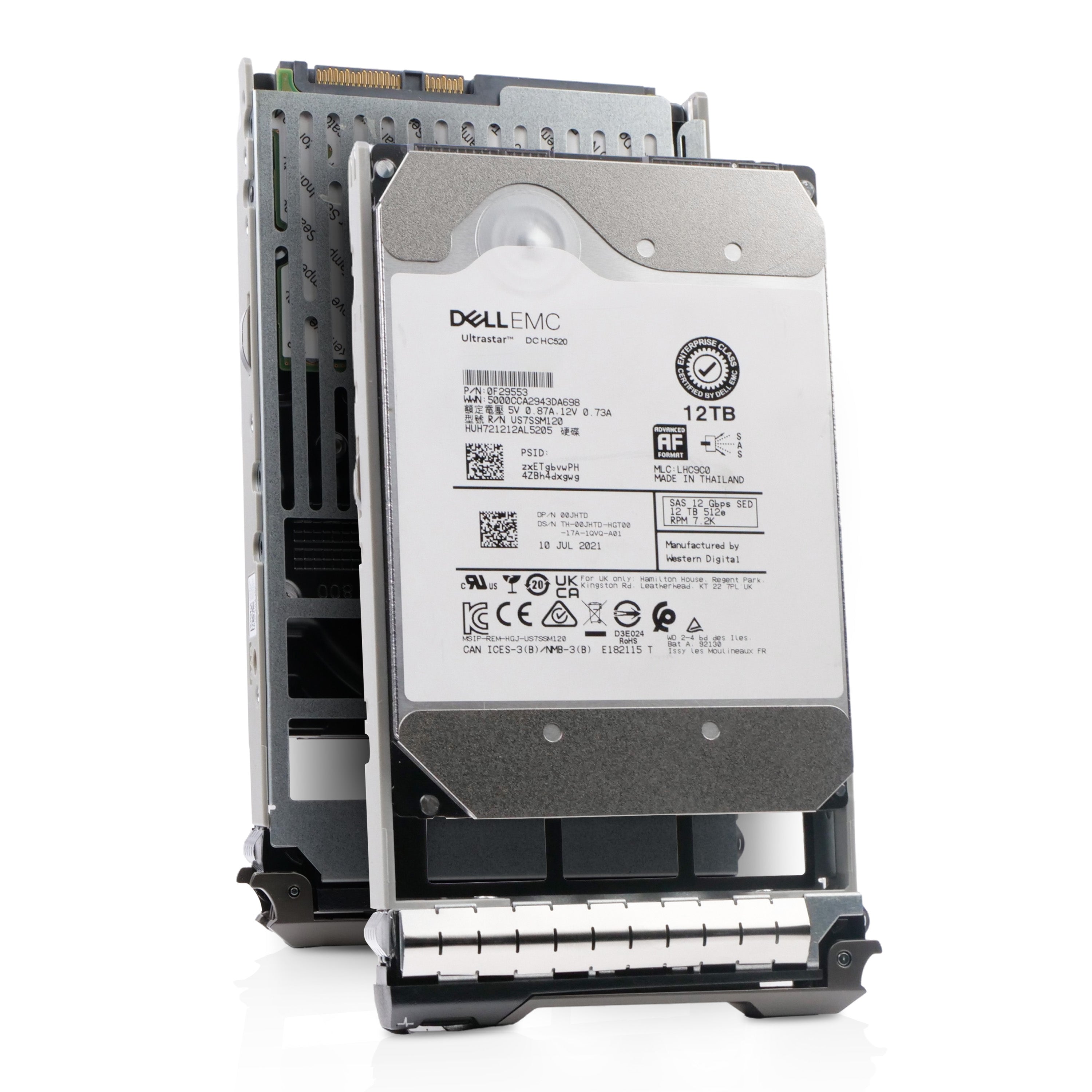 Dell G13 400-AXLE 12TB 7.2K RPM SAS 12Gb/s 512e 256MB 3.5in Refurbished HDD