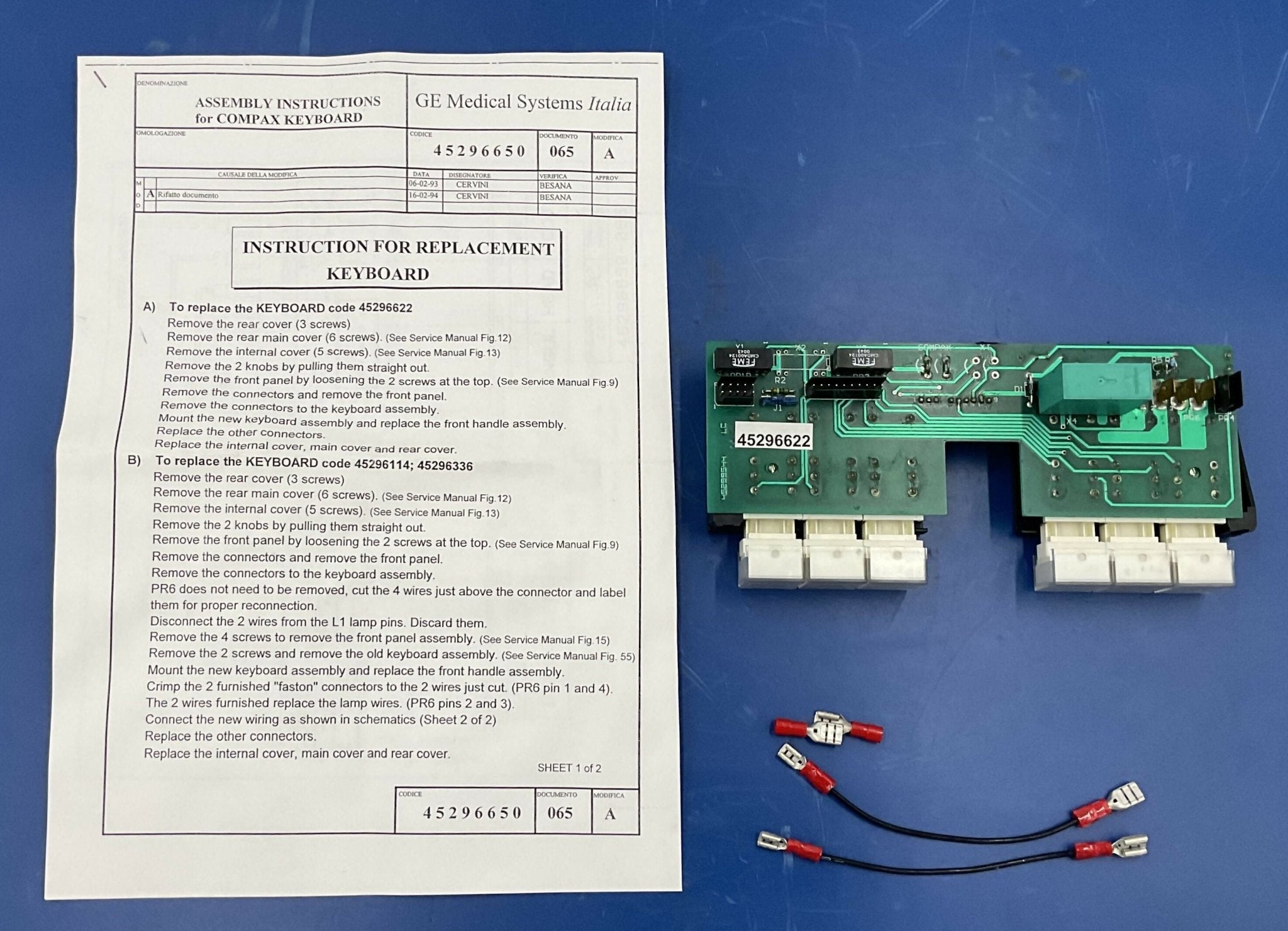 COMPAX FASTON KEYBOARD SWITCH (45296650/45296336) GE