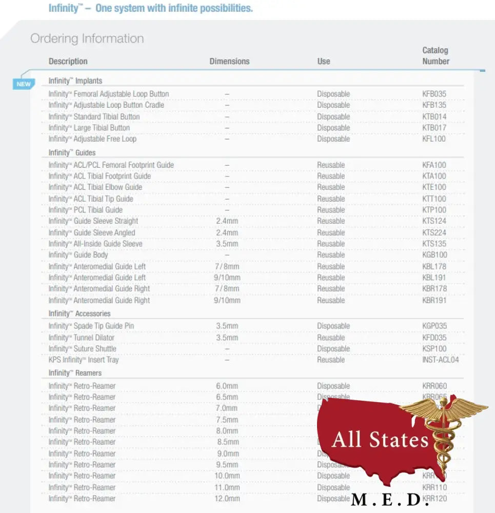 CONMED KFD035 InfinityTM, Knee Tunnel Dilator, 3.5mm