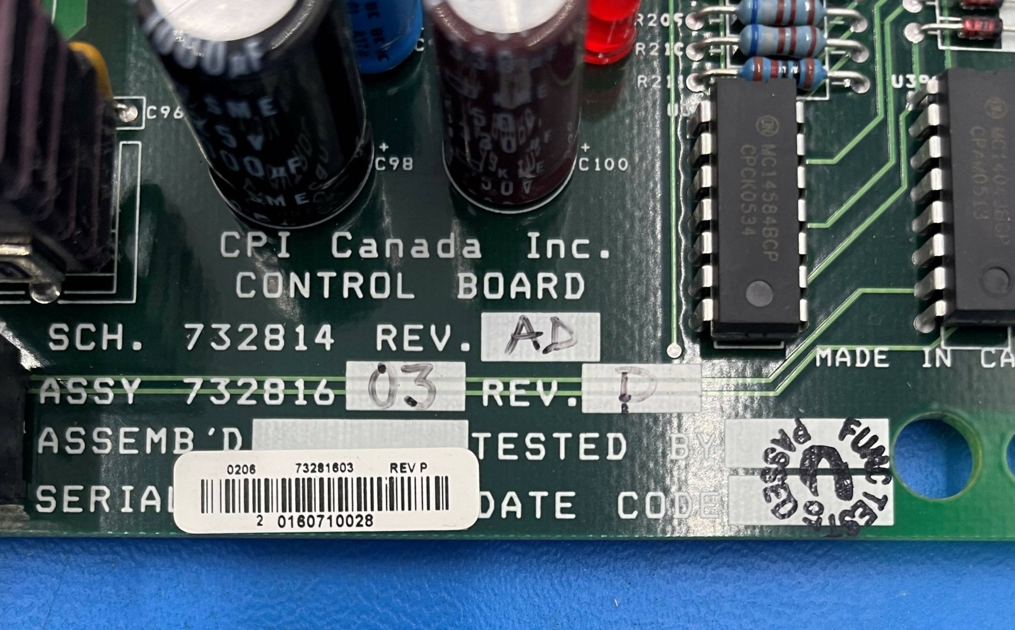 Control Board (732814 REV AD/732816-03 CPI