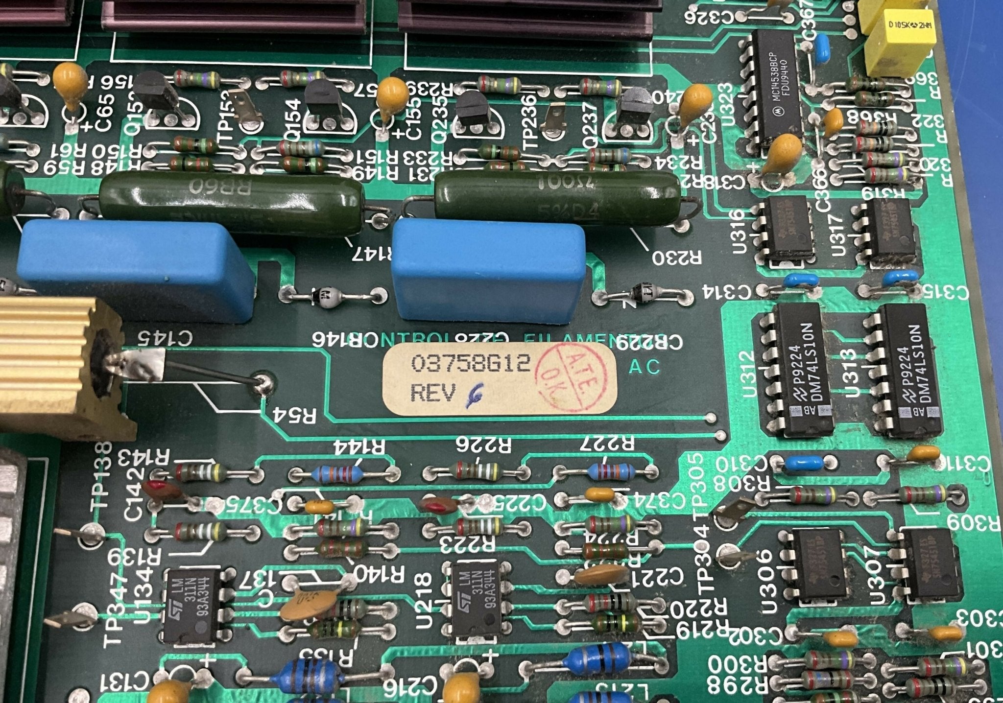 CONTROL FILAMENT BOARD (03758G12 GE