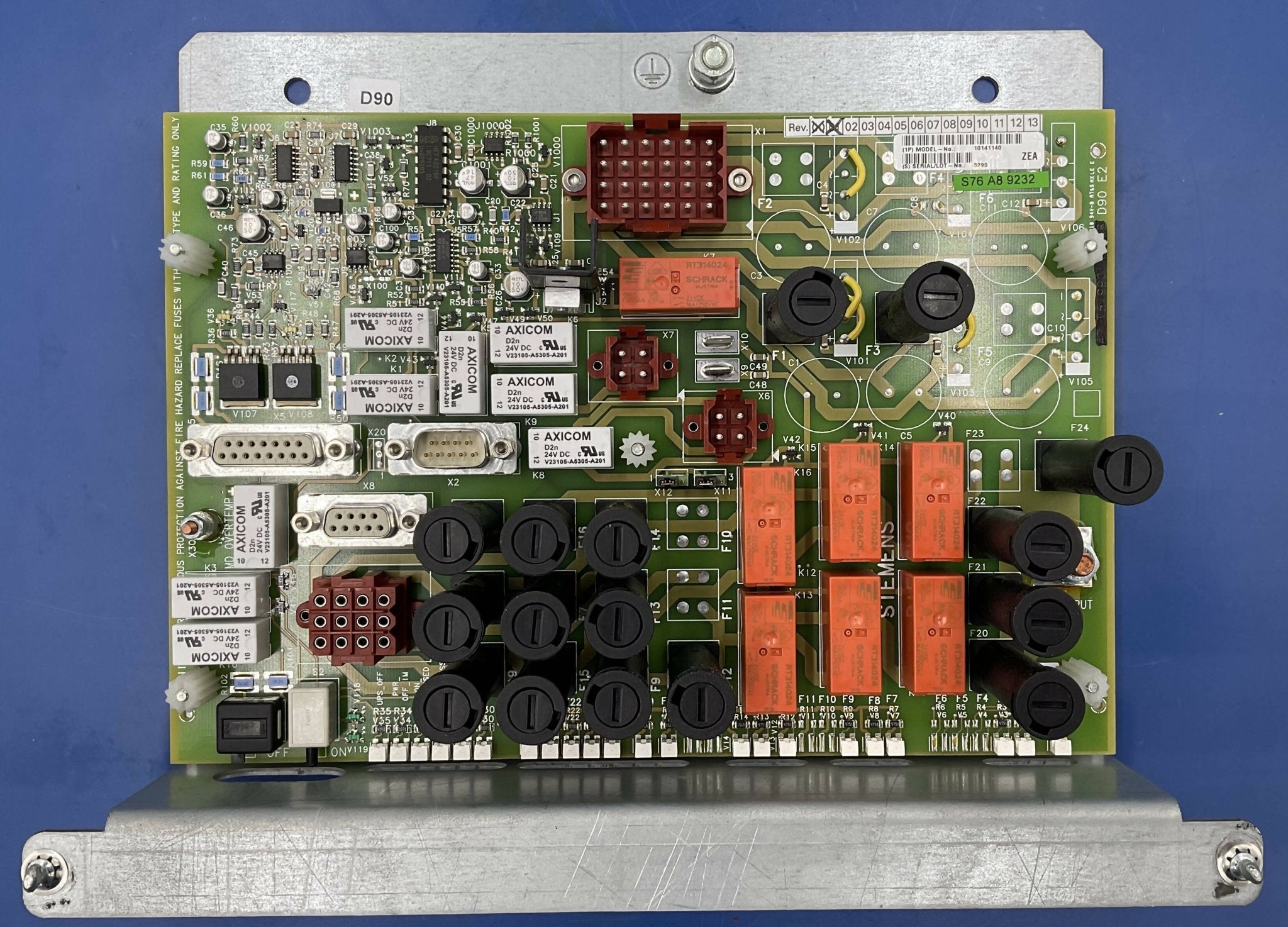 Siemens 10141140 - D90 On/Off Assembly Power Switch Front View | Alo Tech Solutions