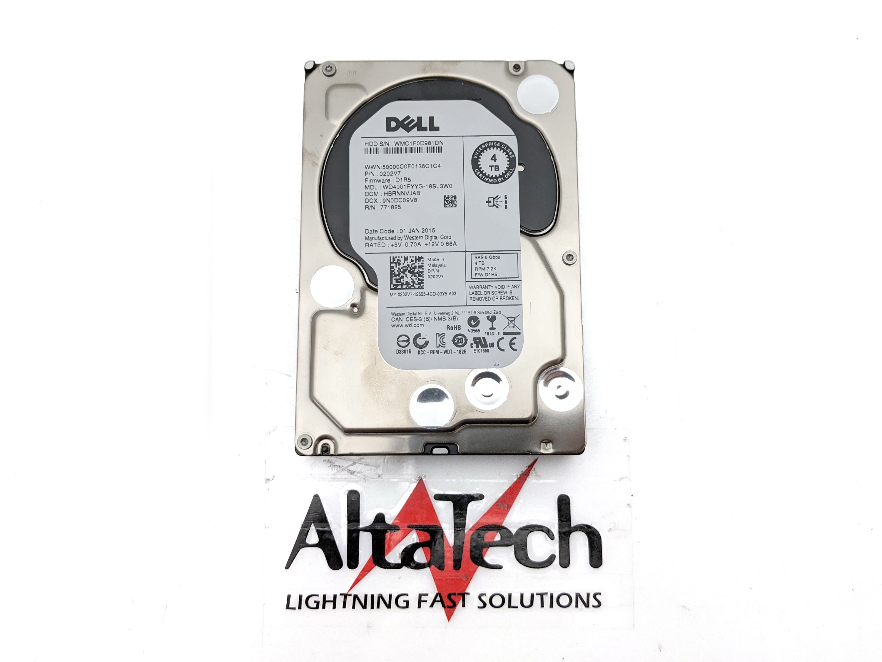 Dell 0202V7 4TB 7.2K SAS 3.5 6G