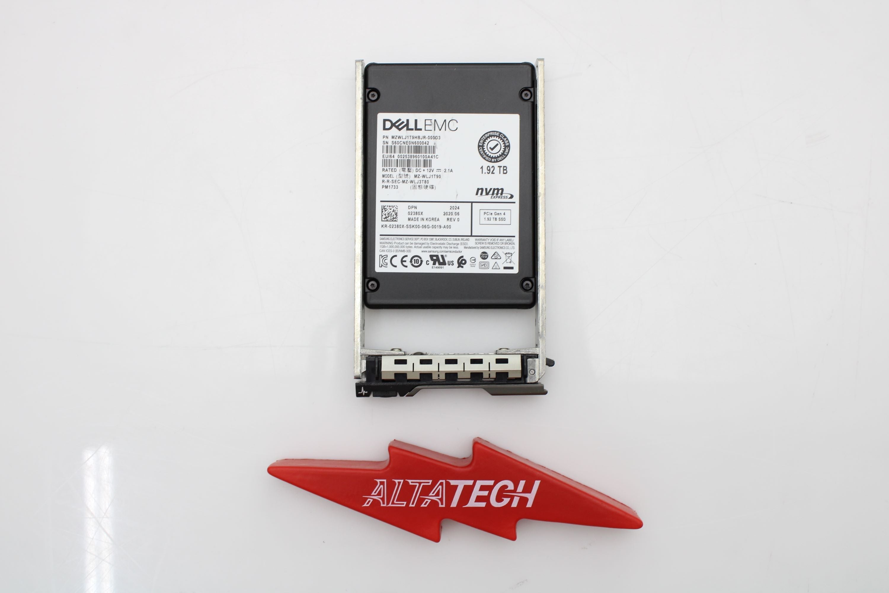 Dell 2380X 1.92TB SSD 2.5 NVME U.2 PM1733