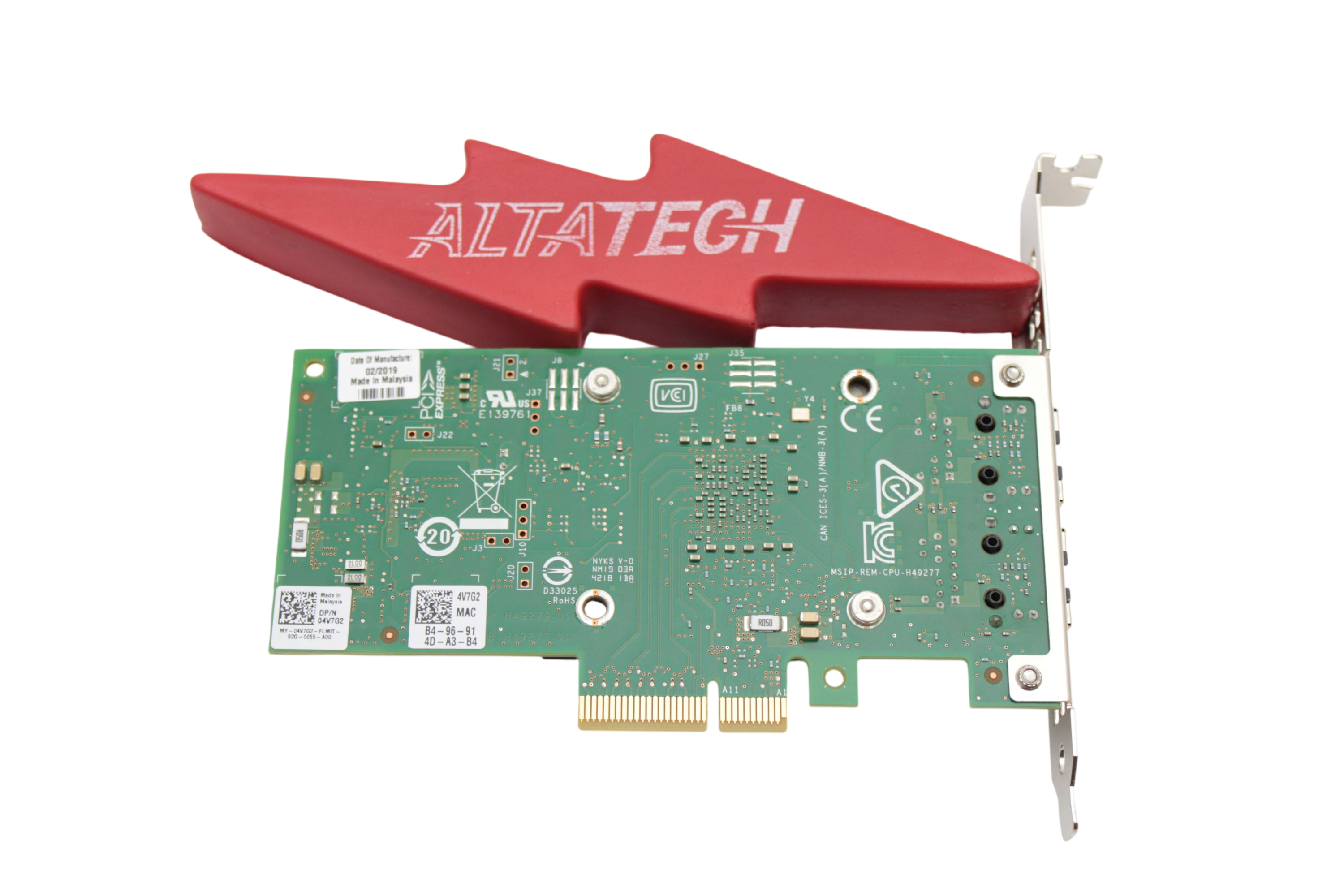 Dell 4V7G2 Intel X550-T2 10G DP PCI-E FH