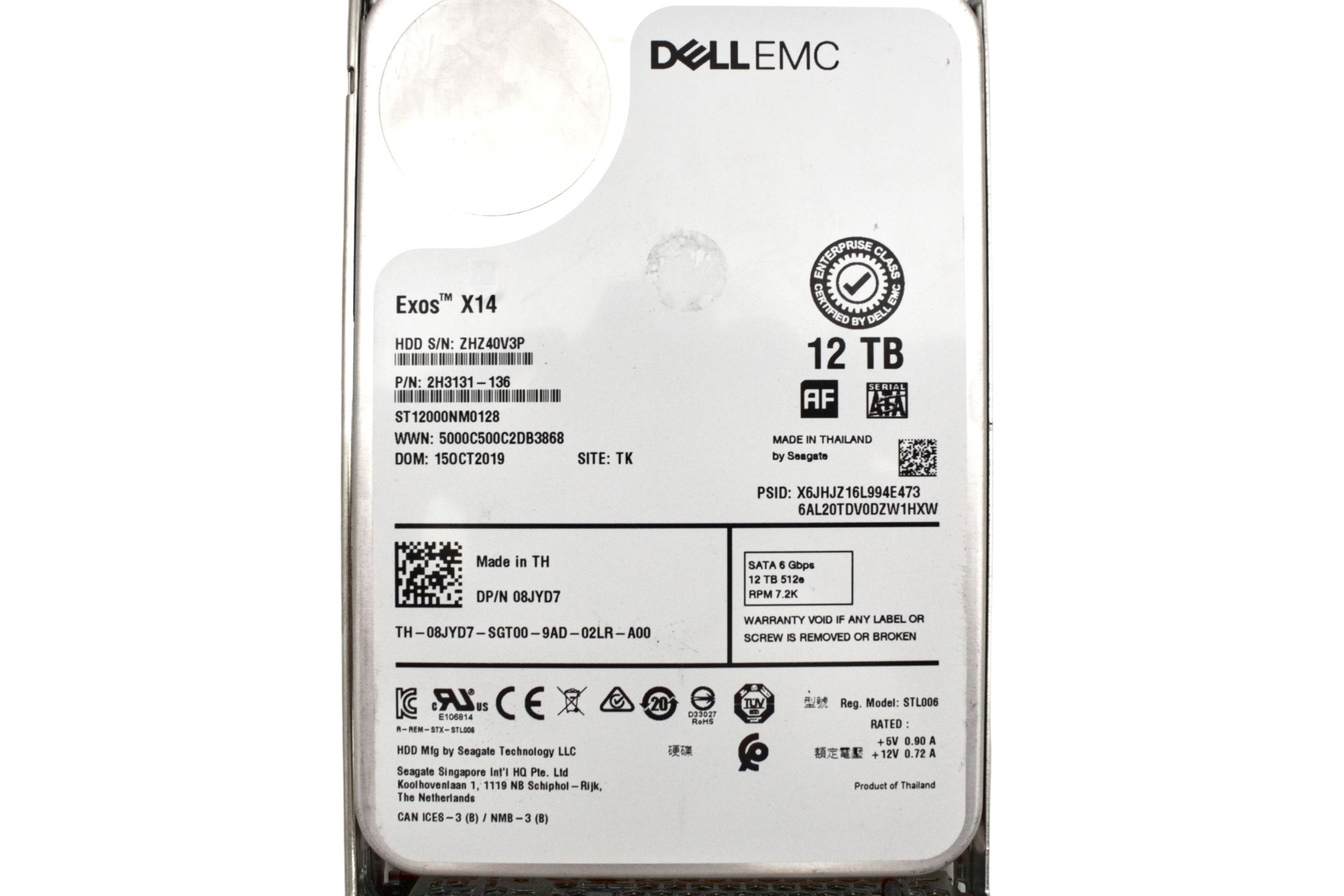 Dell 8JYD7 12TB 7.2K SATA 3.5 6G ST12000NM0128