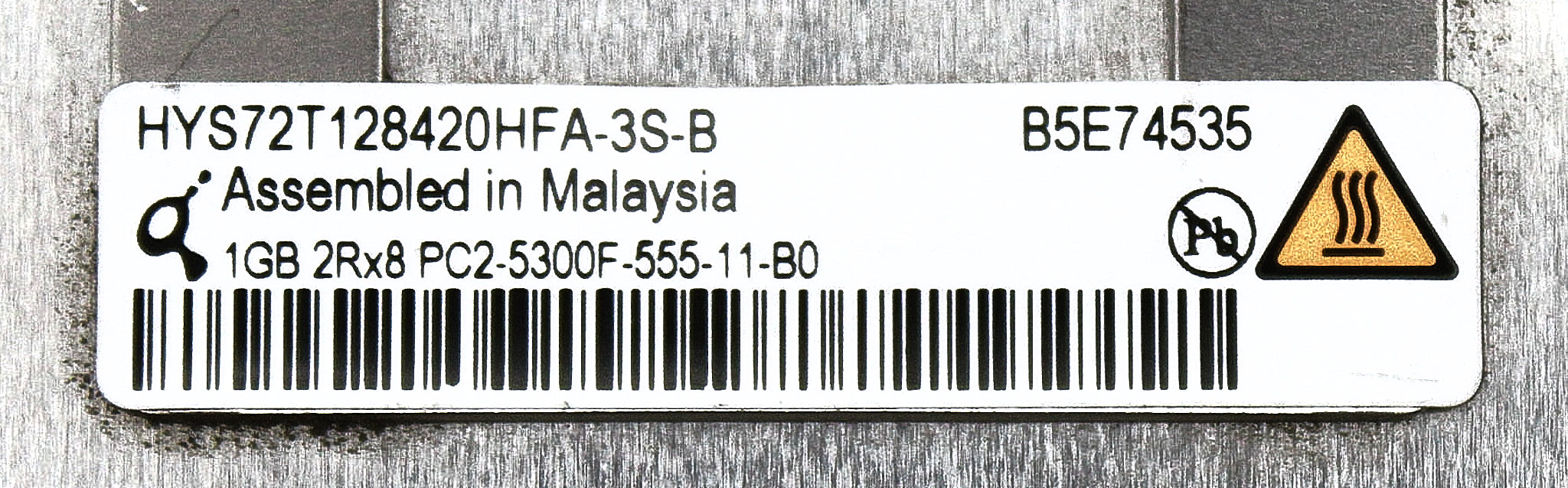 Dell HYS72T128420HFA-3S-B 1GB PC2-5300F DDR2-667 2RX8 ECC