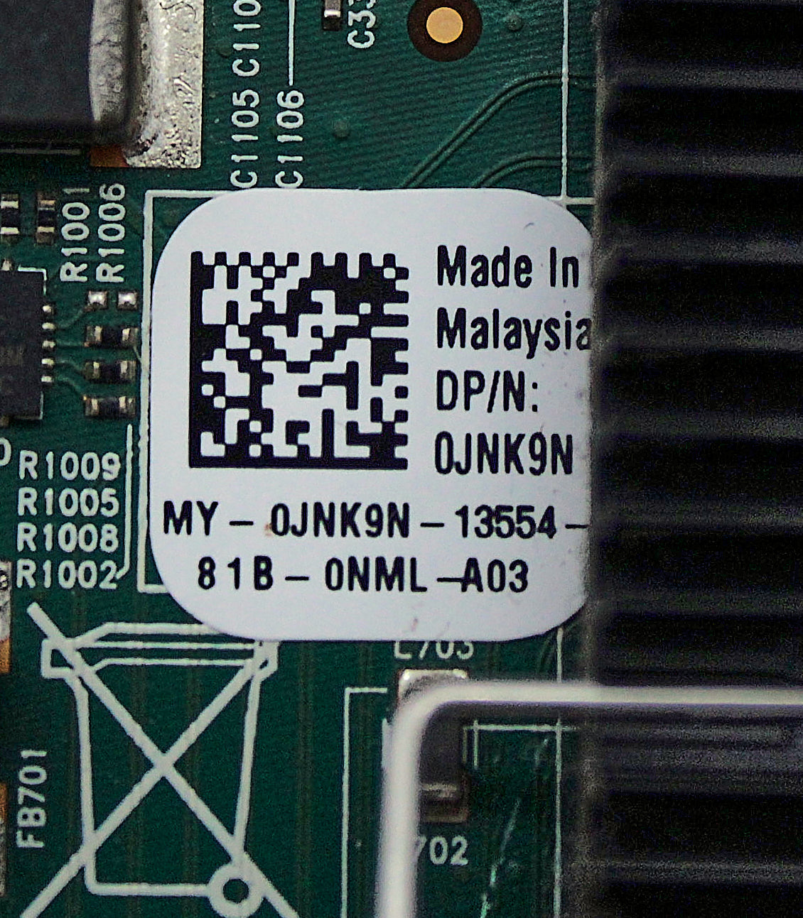 Dell 0JNK9N BROADCOM 57840S QC 10G RDNC M620
