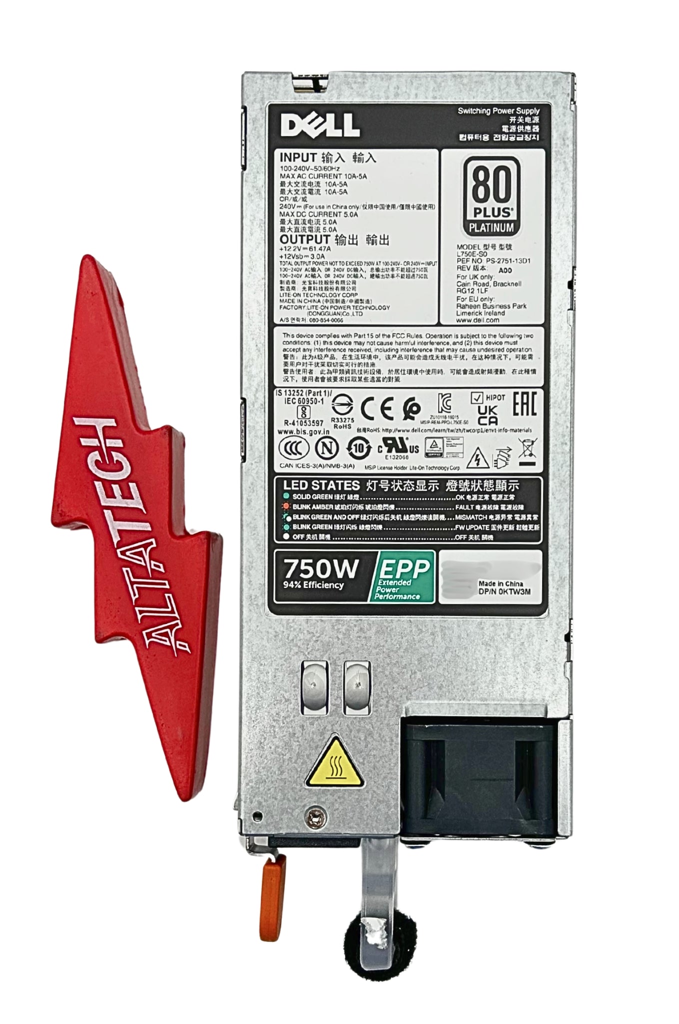 Dell KTW3M 750W Power Supply PowerEdge R730