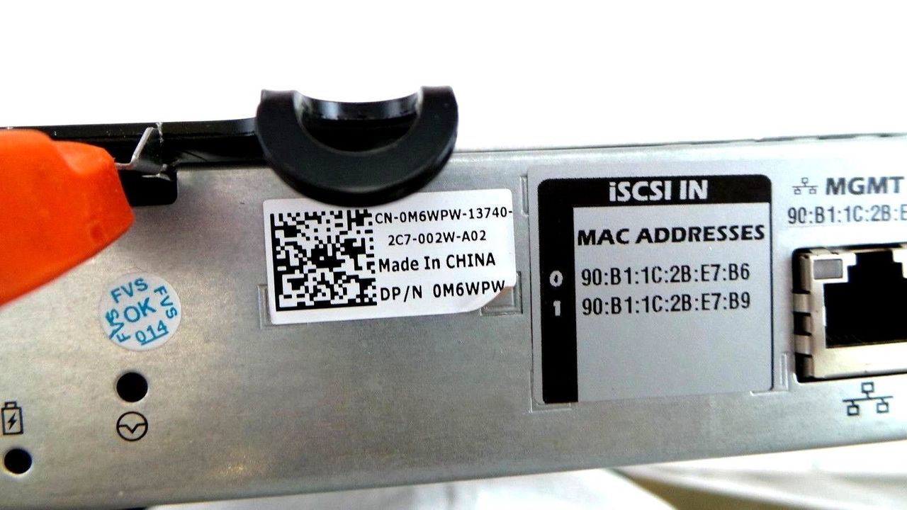 Dell M6WPW PowerVault MD3600I Dual Port 10GB Controller Module