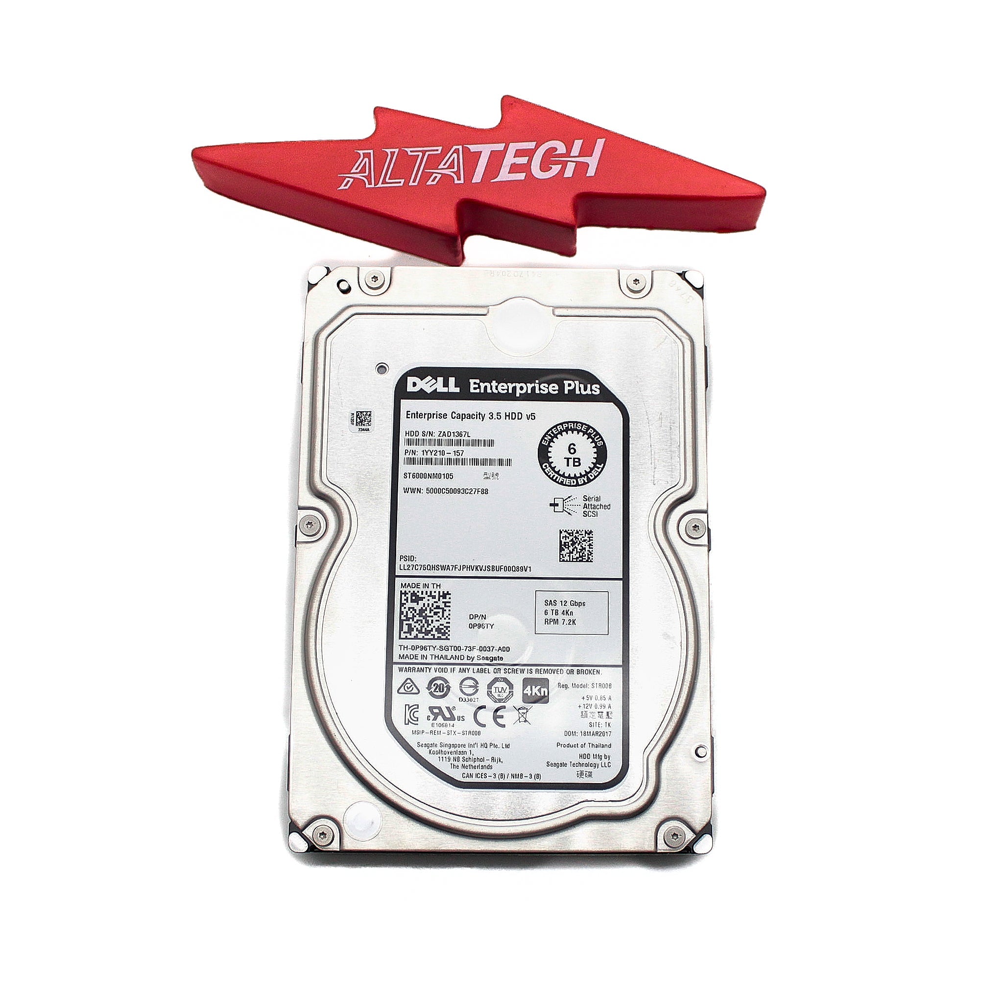 Dell P96TY-EQL 6TB 7.2K SAS 3.5 12G 4K ST6000NM0105 / 1YY210-157 EP+