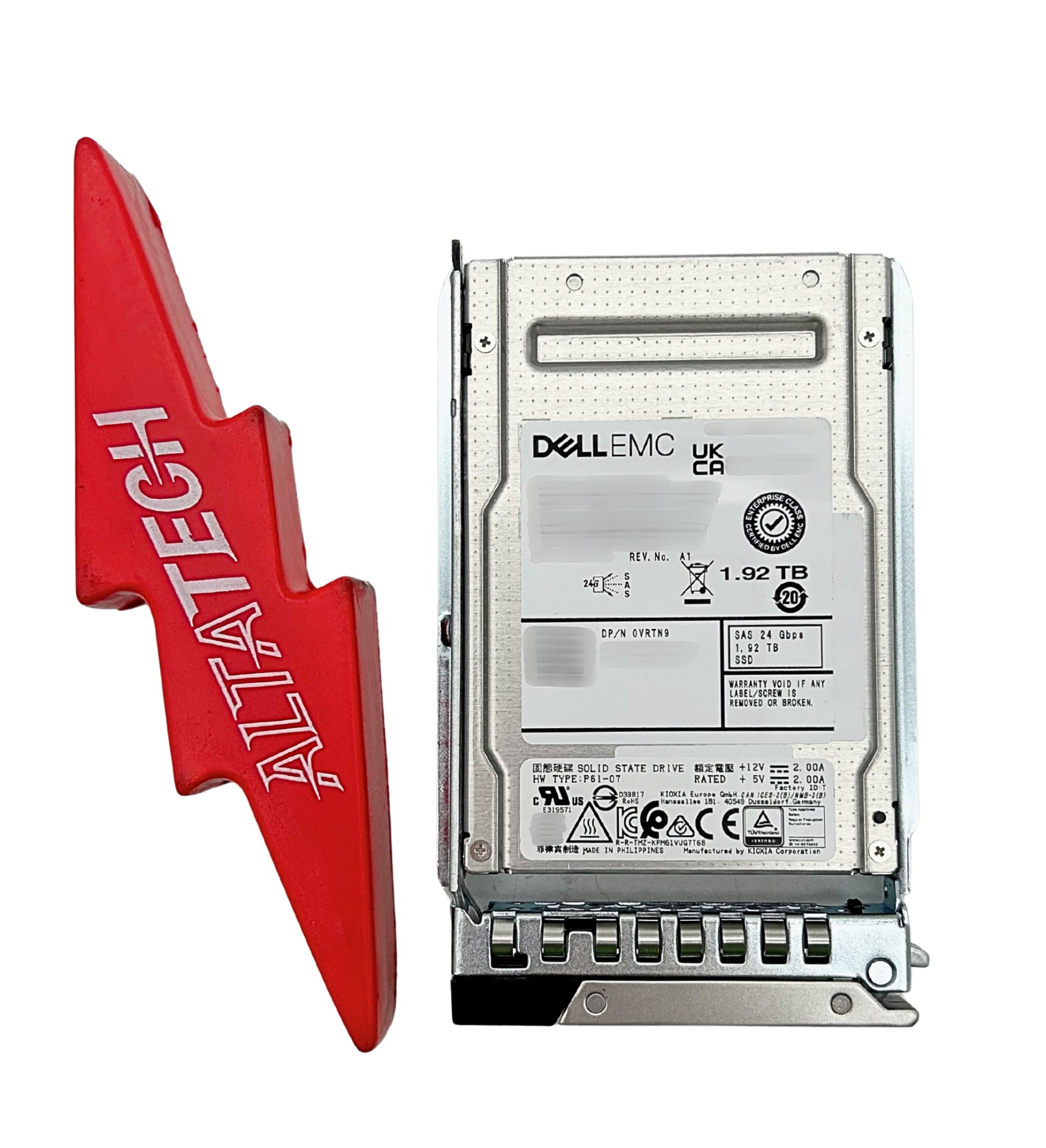 Dell VRTN9 1.92TB SSD SAS 2.5 24G RI PM6-R KPM6XRUG1T92 ME4/5