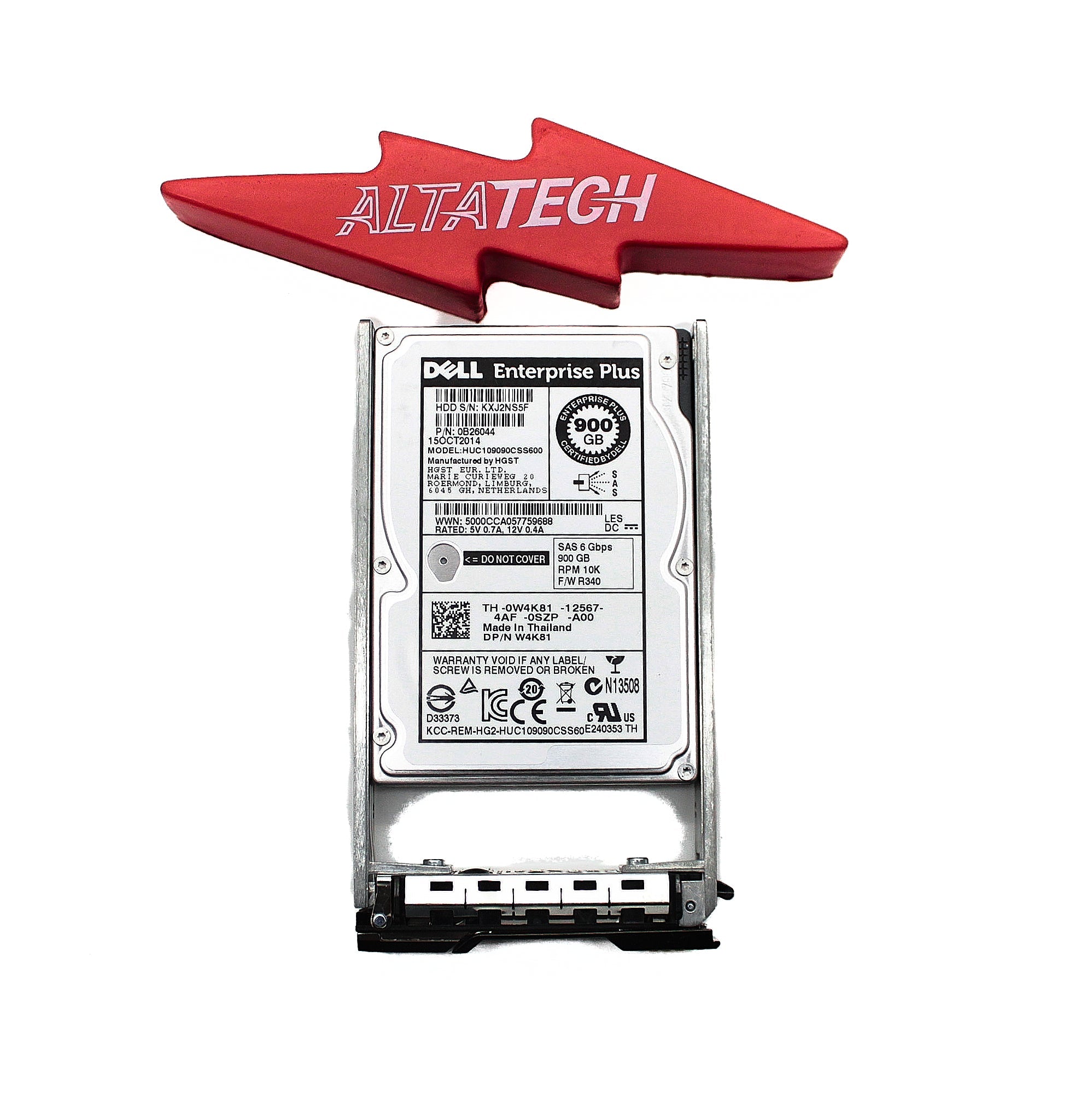 Dell W4K81-CML 900GB 10K SAS 2.5 6G HUC109090CSS600 / 0B26044 EP+