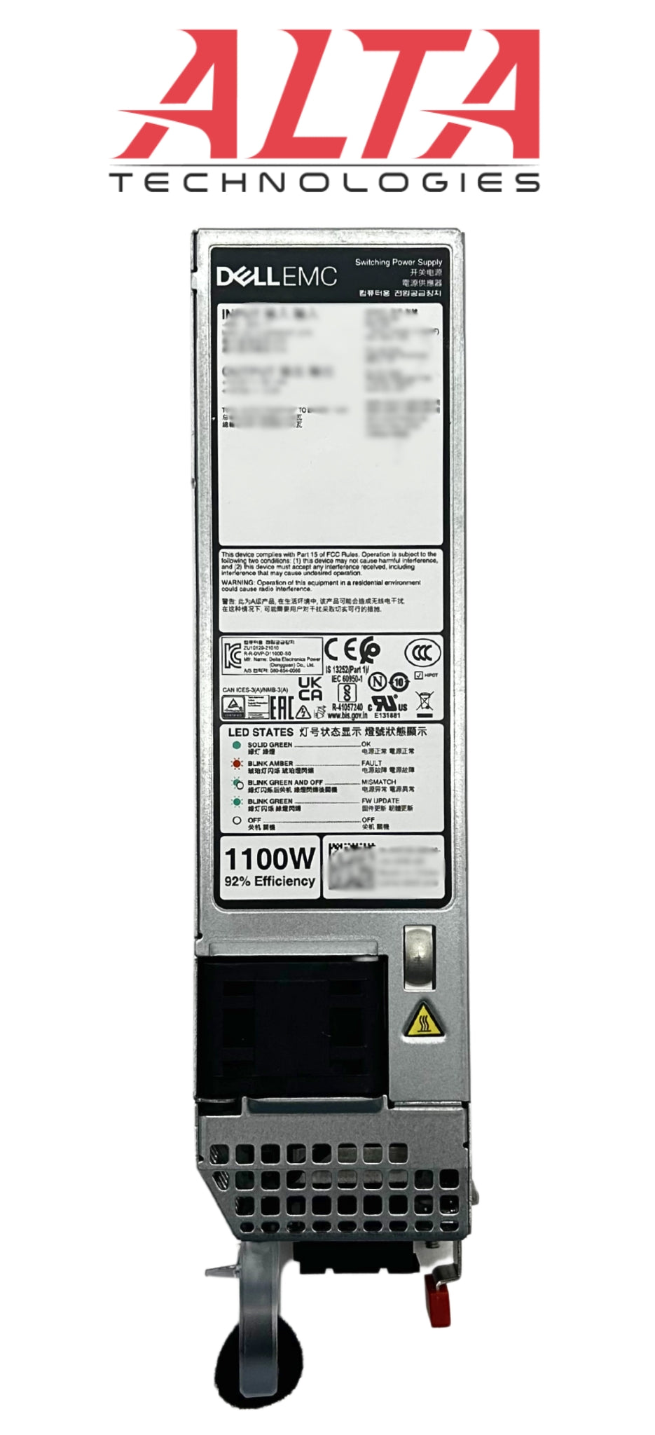 Dell WPJC6 1100W POWER SUPPLY DC T550/R750