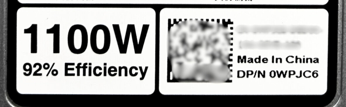 Dell WPJC6 1100W POWER SUPPLY DC T550/R750