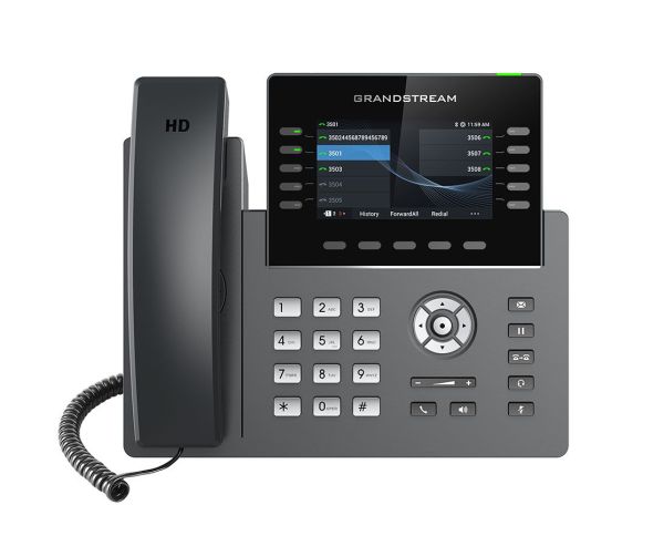 GRP2615 - Grandstream 10-Line Dual-Port Ethernet 4.3-inch LCD Bluetooth Wi-Fi Carrier Grade VoIP Phone