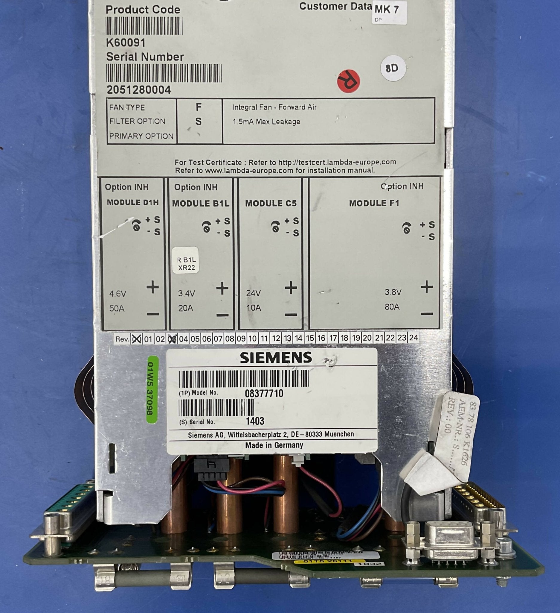 DMS POWER SUPPLY (08377710 SIEMENS