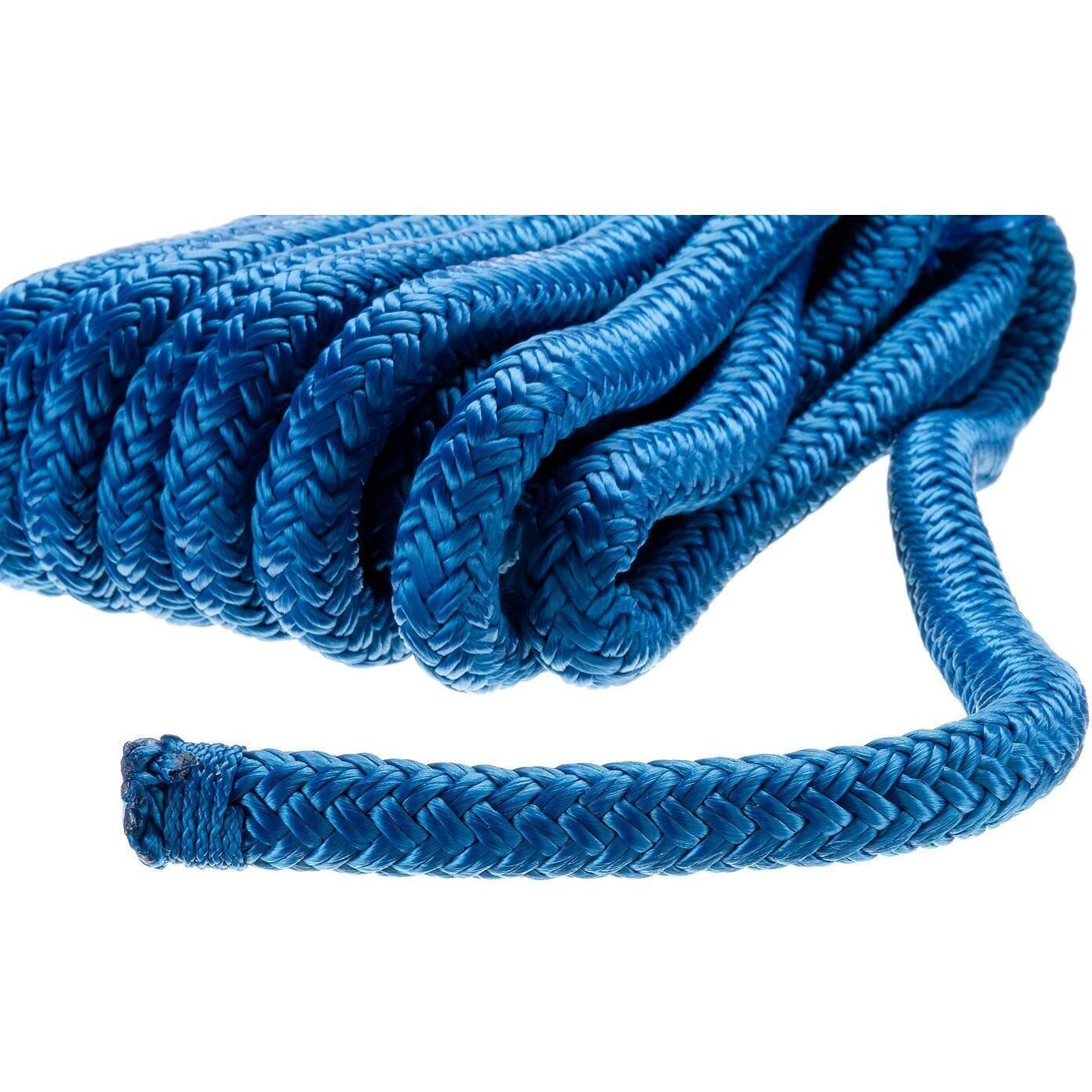 Seachoice Double-Braid Nylon Dock Line w/ Eye Splice, Pre-Shrunk, Heat Stabilized, 1/2 In. X 20 Ft., Blue