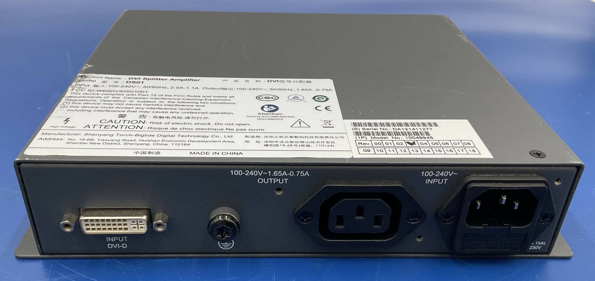 DVI SPLITTER 1 IN 4 OUT (10049945/DS01 SIEMENS