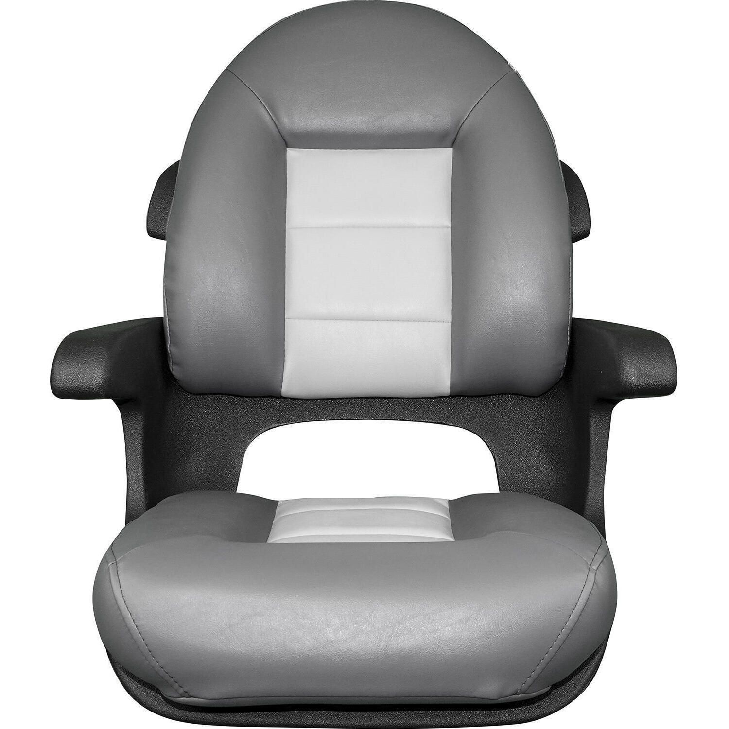 Tempress 57017 Elite Helm High Back Seat, Black Shell, Charcoal/Grey Cushions