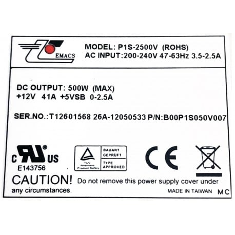 Emacs P1S-2400V-R B013120001 400 watt