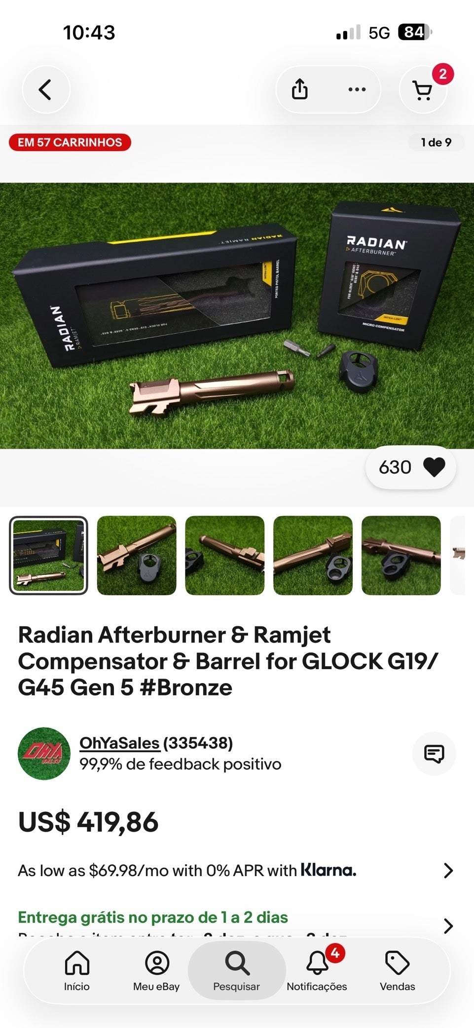 Radian Afterburner & Ramjet Compensator & Barrel for G19/G45 Gen