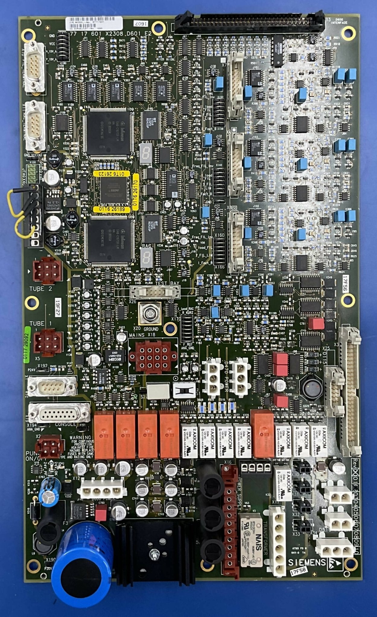 Siemens 7717601 - FIL/RAC Controller D601 Board PCB Front View | Alo Tech Solutions