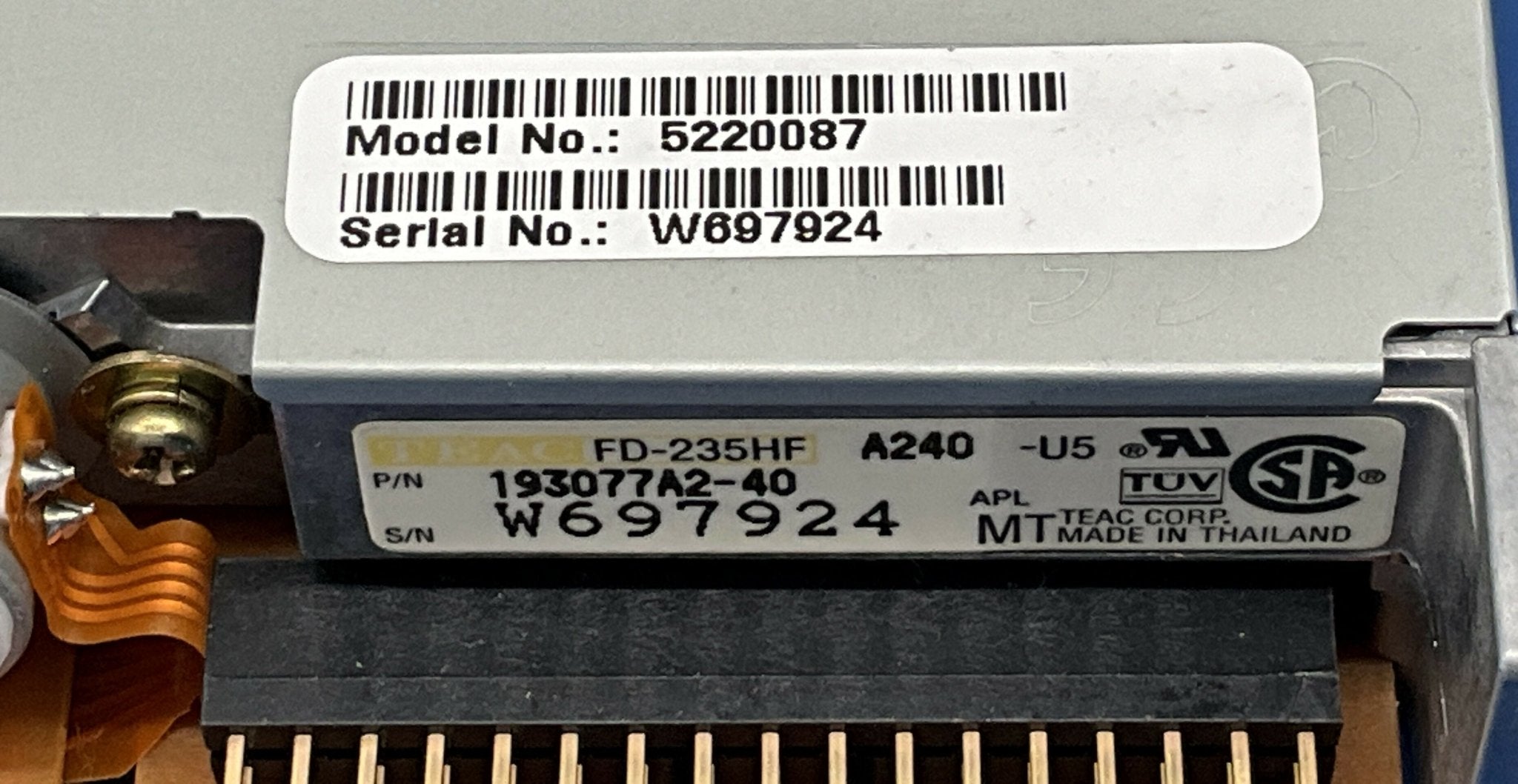 FLOPPY DRIVE 1.44 3.5" (5220087) SIEMENS/TEAC