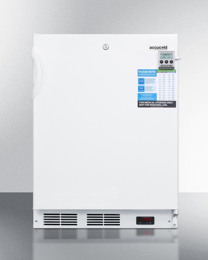 Accucold VLT650ADA 24" Wide Built-In All-Freezer, ADA Compliant