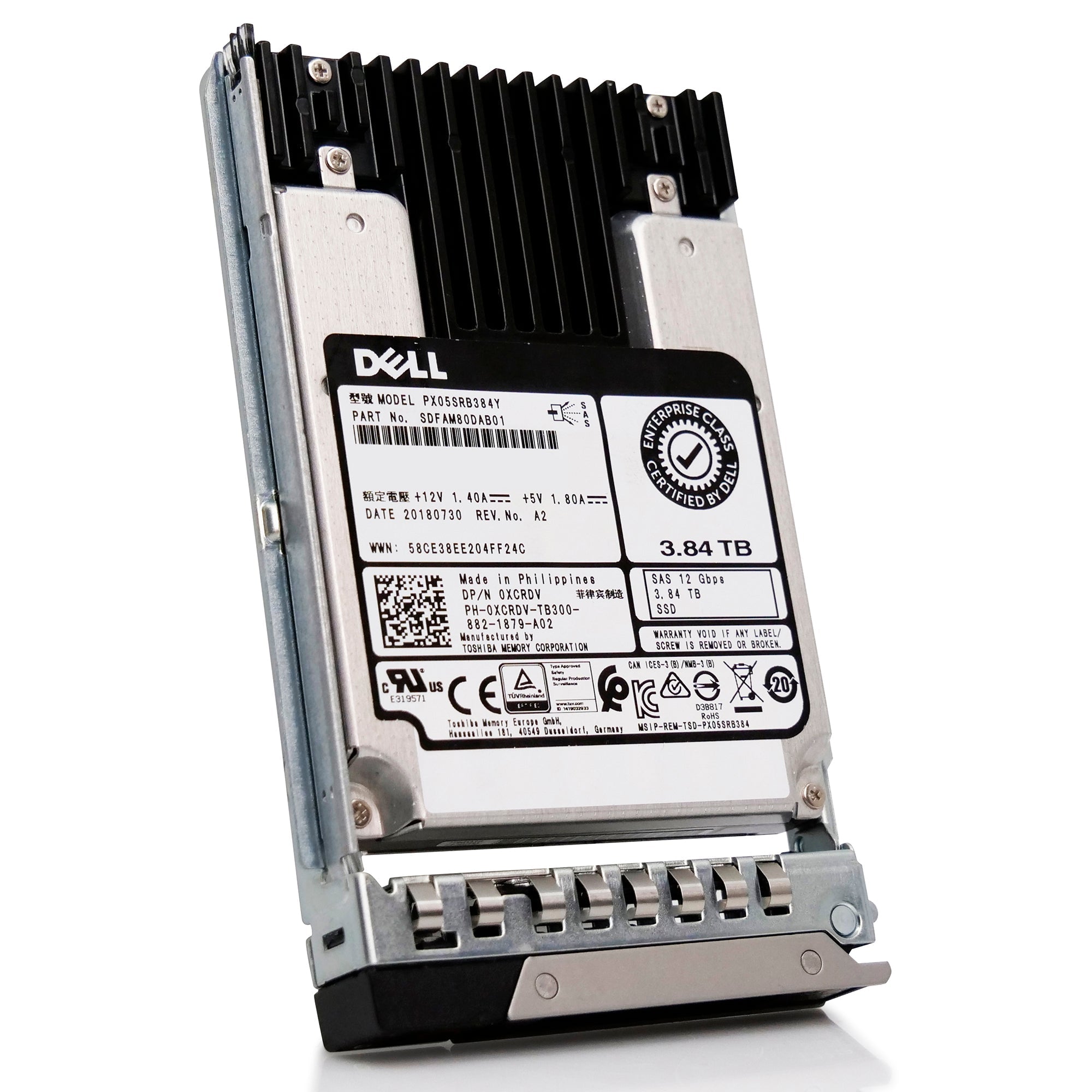 Dell G14 0XCRDV 3.84TB 1 DWPD SAS-3 12Gb/s Read Intensive MLC 2.5in Solid State Drive