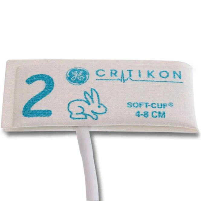 GE CRITIKON SOFT-CUF Neonatal Blood Pressure Cuff with 1-Tube Luer Connector (20/Box)