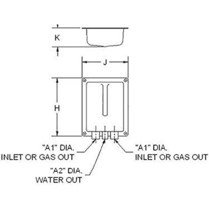 Centek Veratron 1020200 Gen-Sep™ Gas/Water Separator