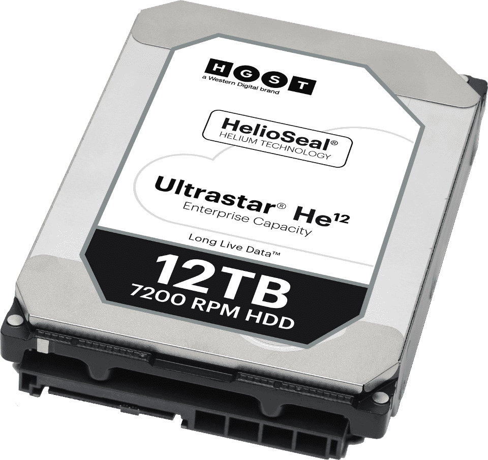 Western Digital Ultrastar He12 HUH721212AL4200 0F29560 12TB 7.2K RPM SAS 12Gb/s 4Kn 256MB 3.5" ISE Manufacturer Recertified HDD
