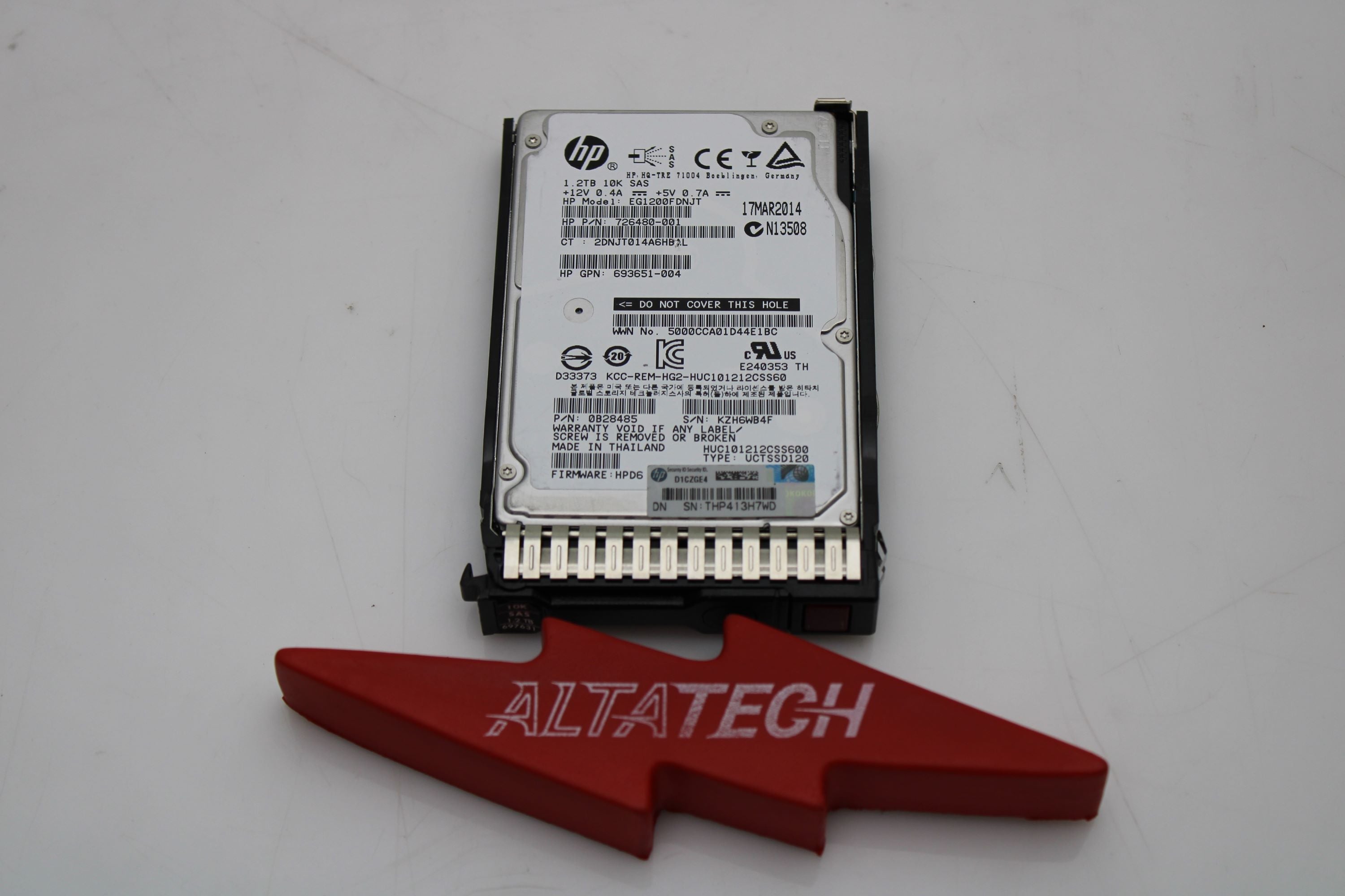 HP 697631-001 1.2TB 6G 10K SFF SAS SC HDD