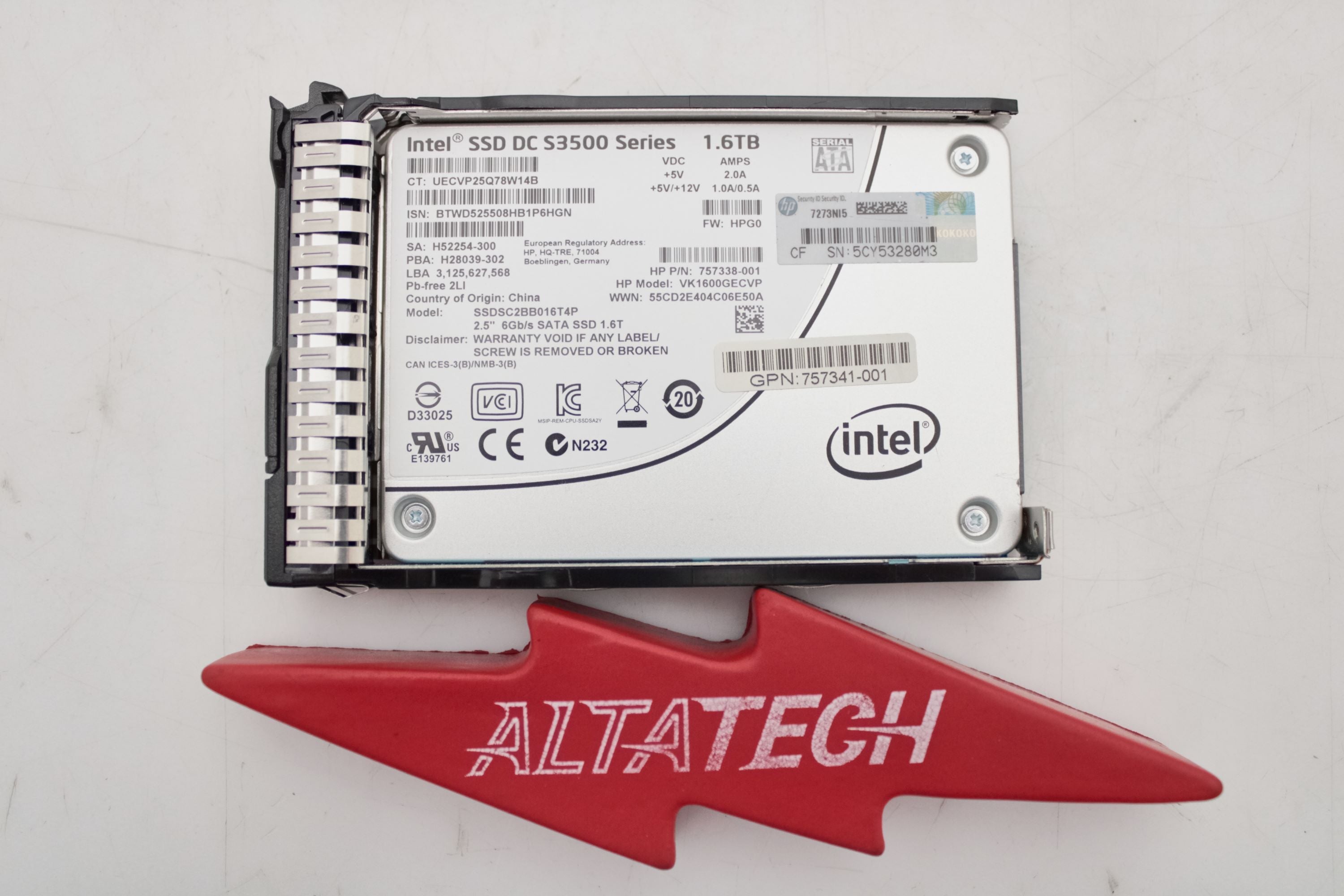 HP 757381-001 1.6TB 6G VE SFF SATA SSD HDD