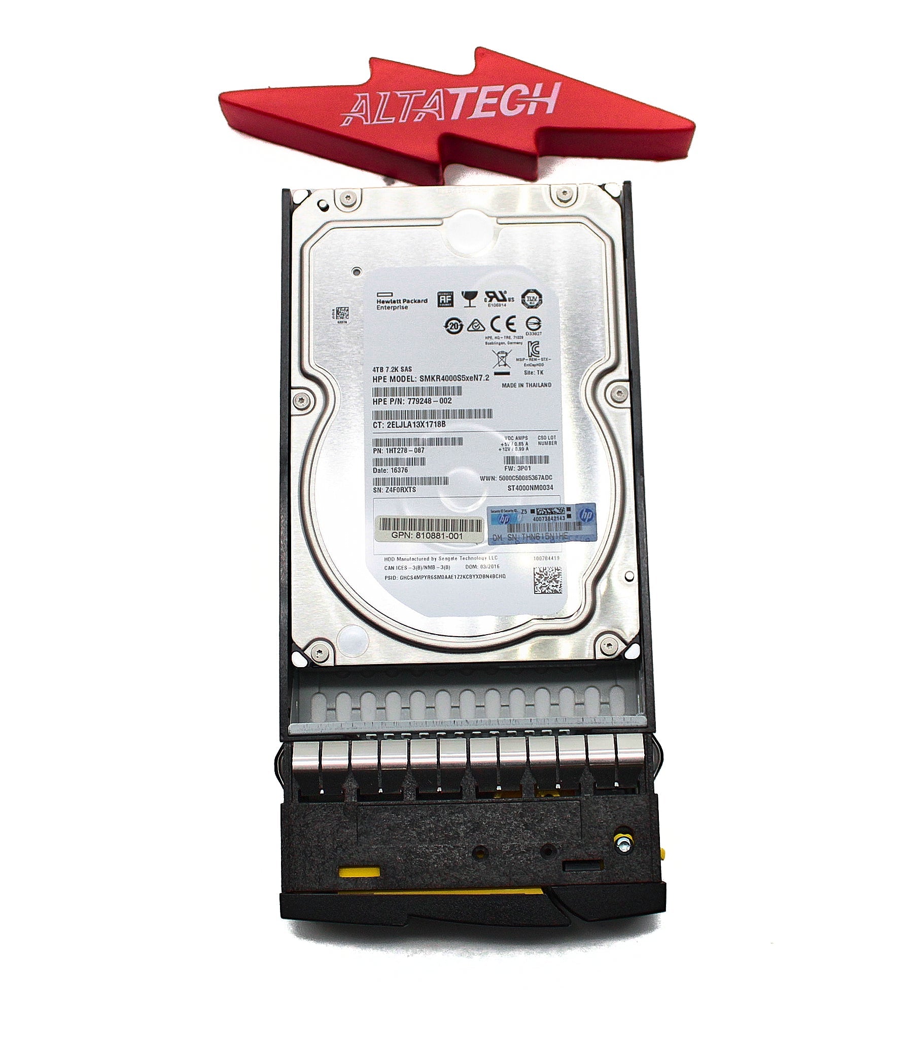 HP 810766-001 3PAR 4TB 7.2K 12G LFF SAS HDD