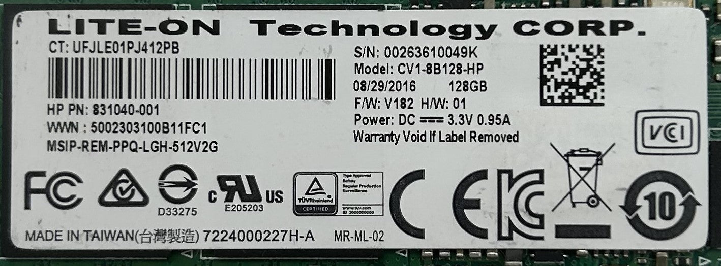 HP 831040-001 128GB M.2 SATA SSD