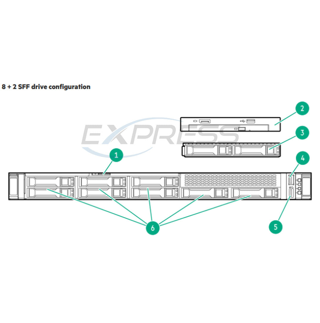 P55000-B21 - 8SFF x4 Tri-Mode U.3 BC Backplane Kit | Refurbished HPE ProLiant DL325 Gen11
