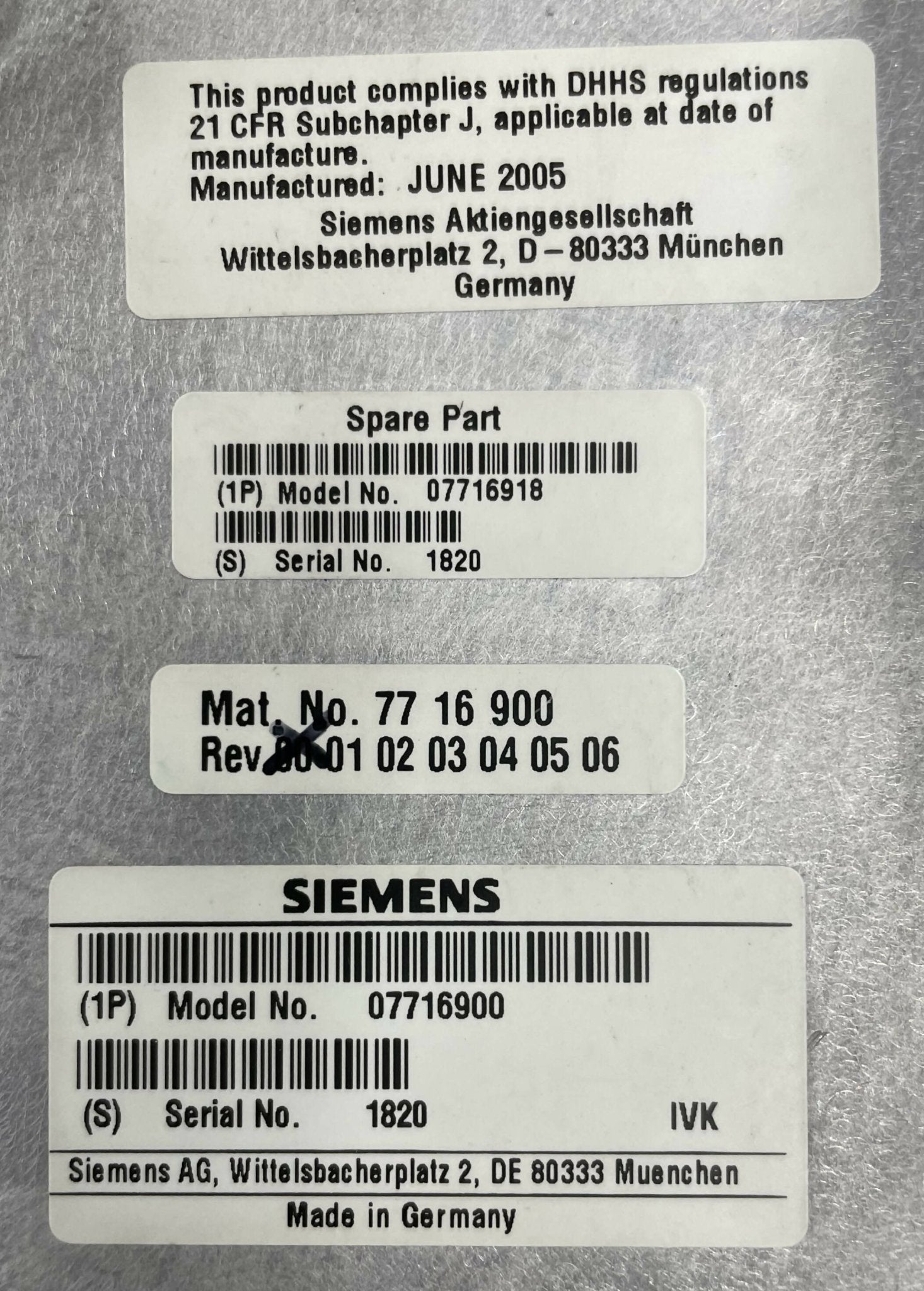 HV TANK (7716900/07716900 SIEMENS