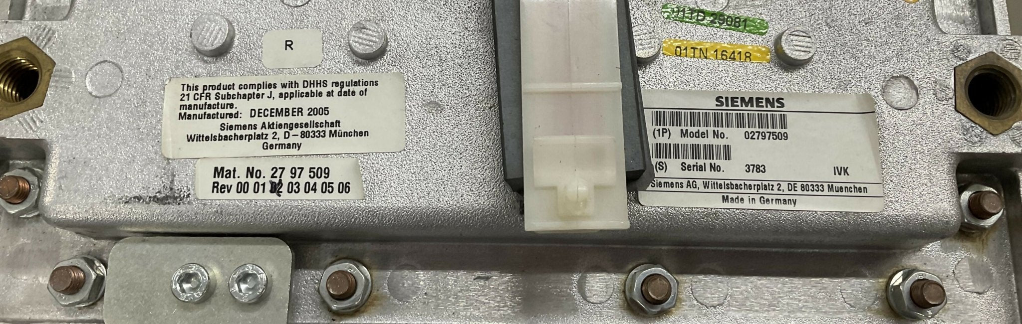 HV TANK H1-A E P300 (02797509/2797509 SIEMENS
