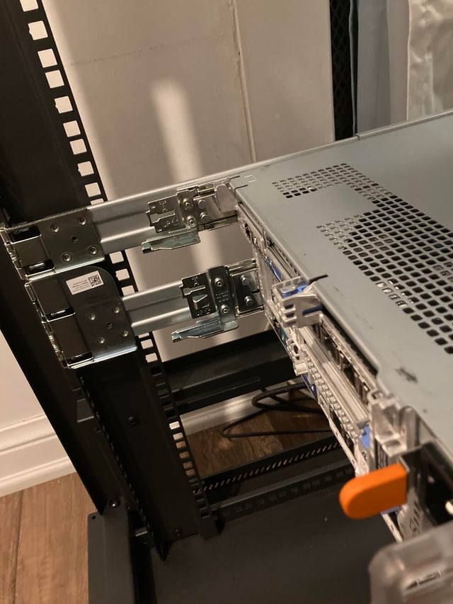 r/homelab - You can see it's hit the stopper at the back - ain't going any further than this as far as I understand