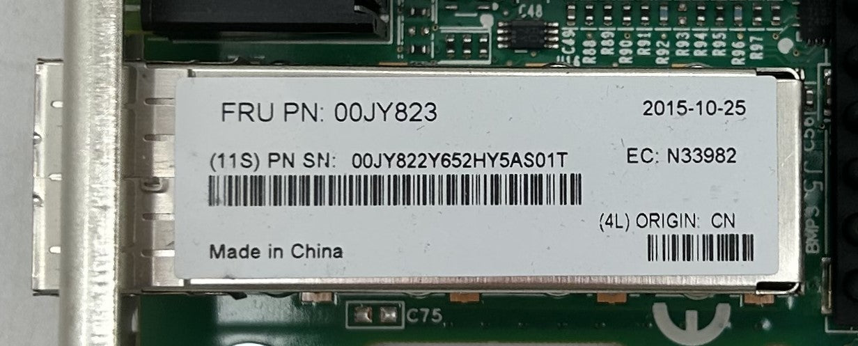 IBM 00JY823 EMULEX VFA5 DUAL PORT 10GBE SFP+