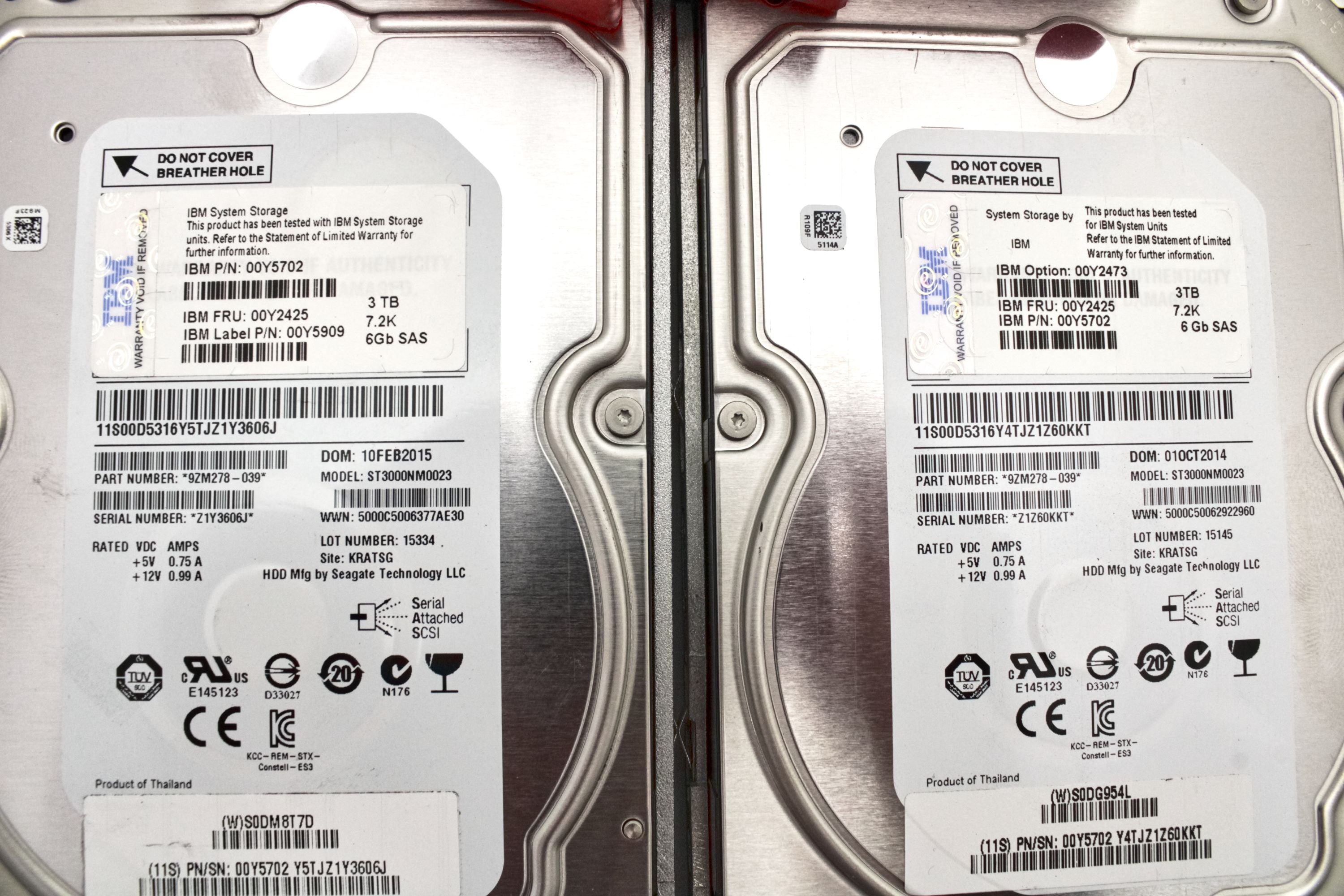 IBM 00Y2425_x4 3TB 7.2K SAS 3.5" Hard Drive