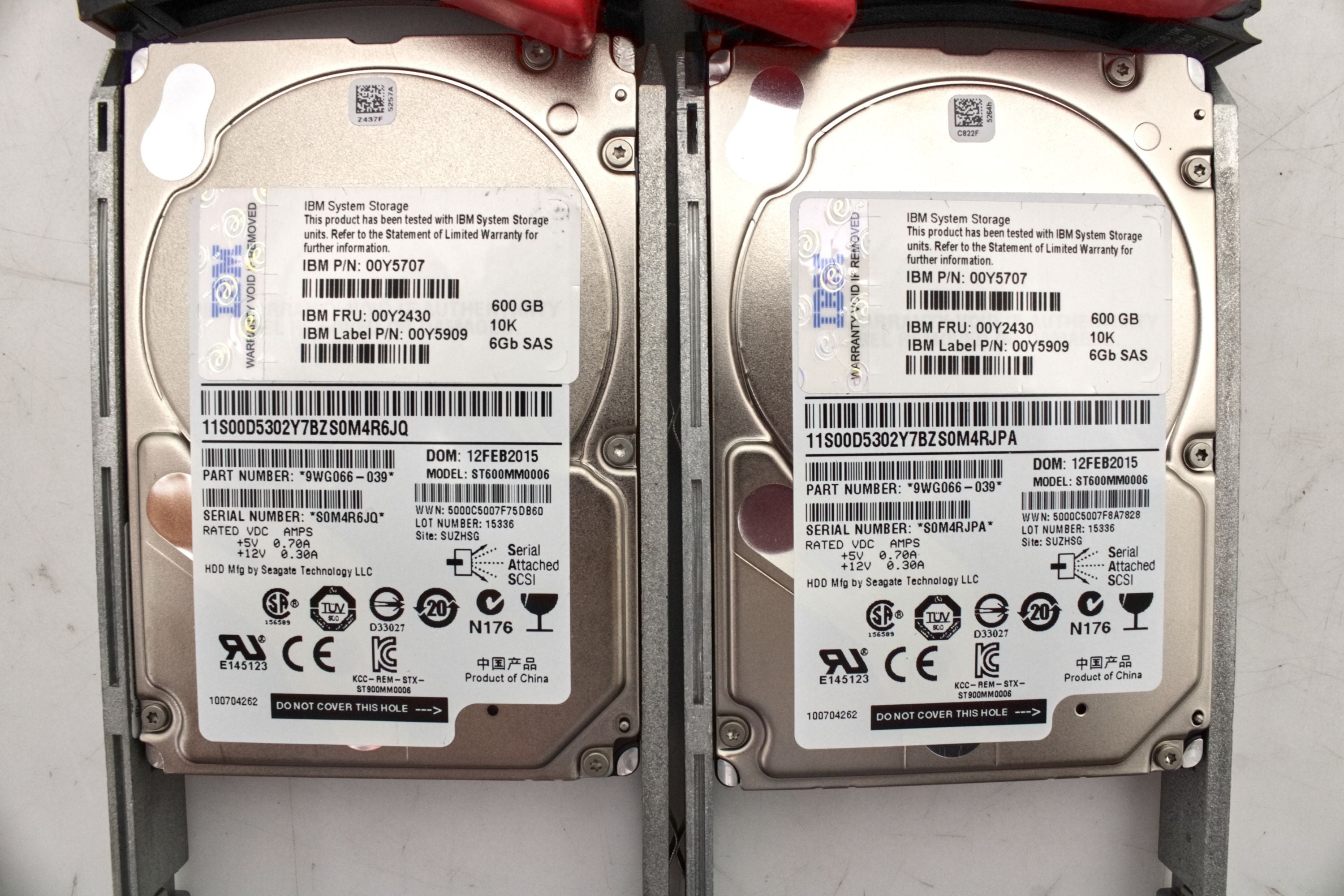 IBM 00Y2430_x4 600GB 10K SFF 6G SAS