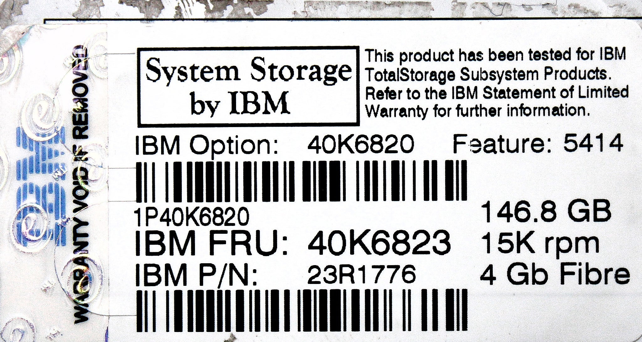 IBM 40K6823 146GB 15K 4GB FC DDM