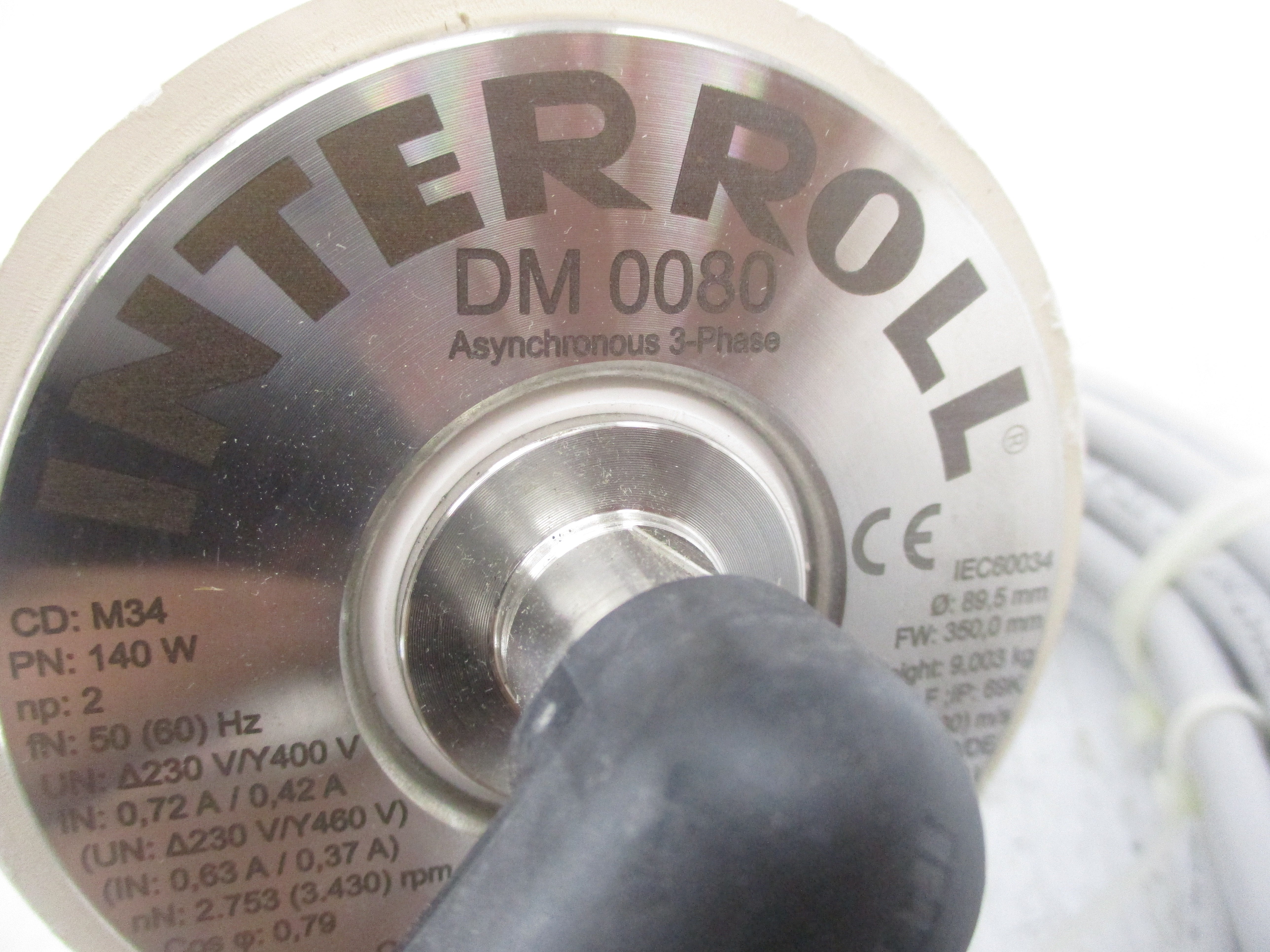 INTERROLL DM0080 140W 230/400V .63/.37A NSNP