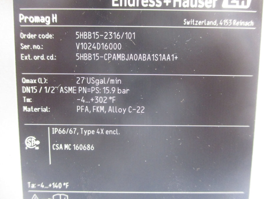 ENDRESS HAUSER 5HBB15-CPAMBJA0ABA1S1AA+AADAZ1 NSMP
