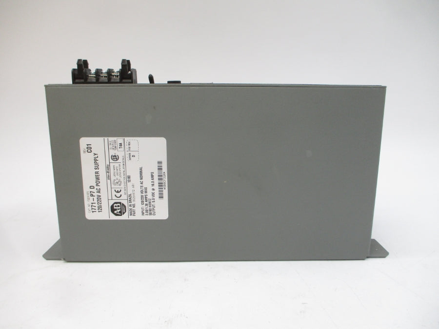 ALLEN BRADLEY 1771-P7 SER. D 120/220VAC 2.00/1.30A REV. C01 NSMP